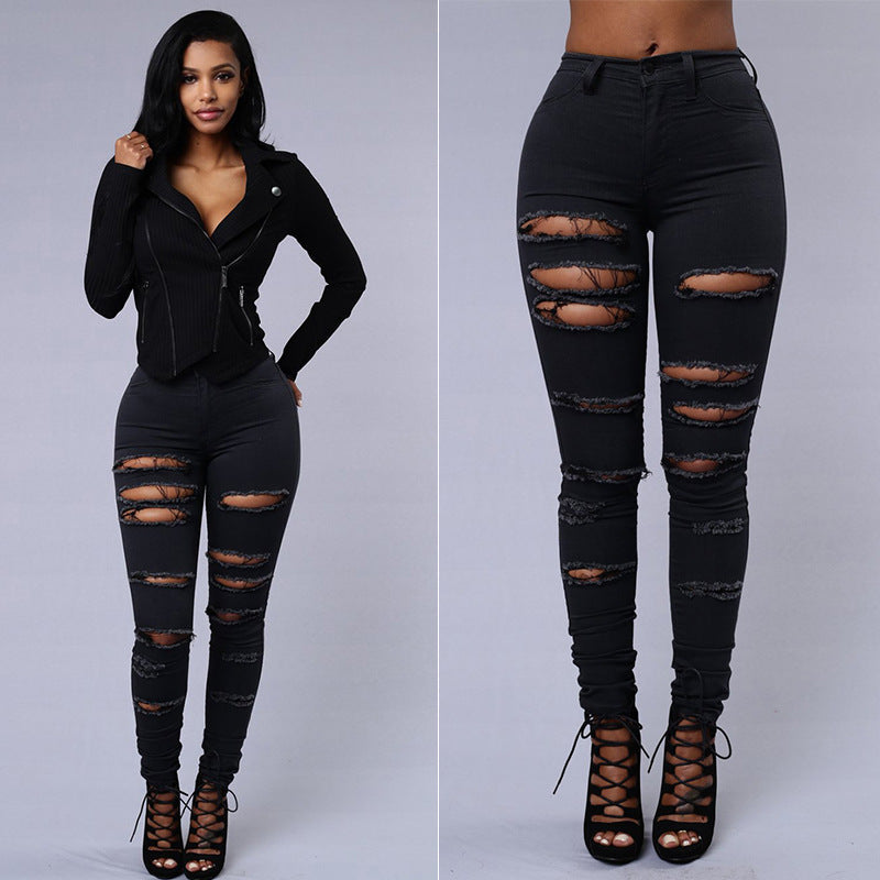 Drune | Skinny Damen Jeans - Hohe Taille, Lässiger Bleistiftschnitt