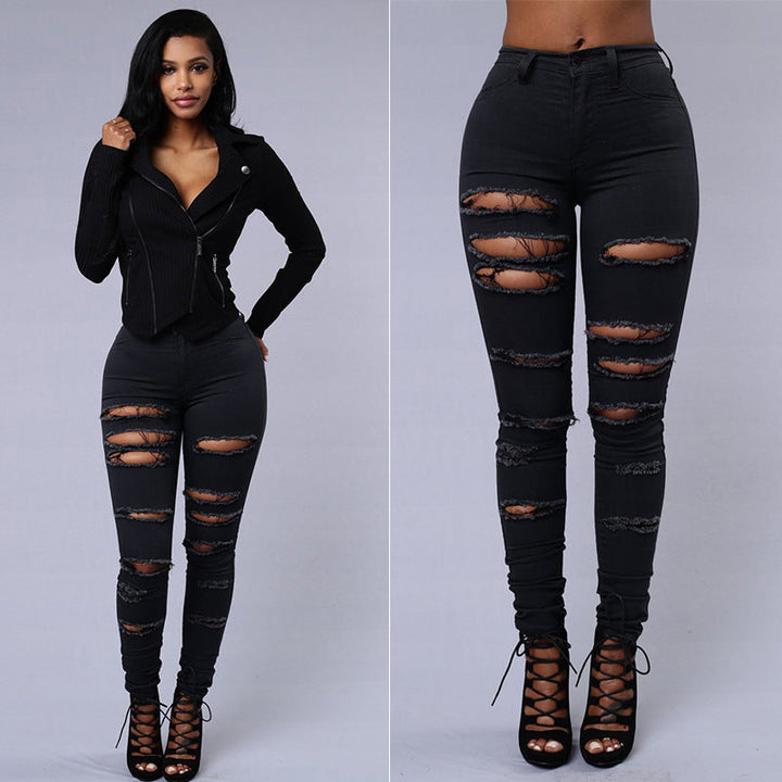Drune | Skinny Damen Jeans - Hohe Taille, Lässiger Bleistiftschnitt