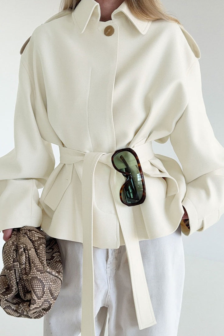 Drune | Fake Suede Drapierung Jacke