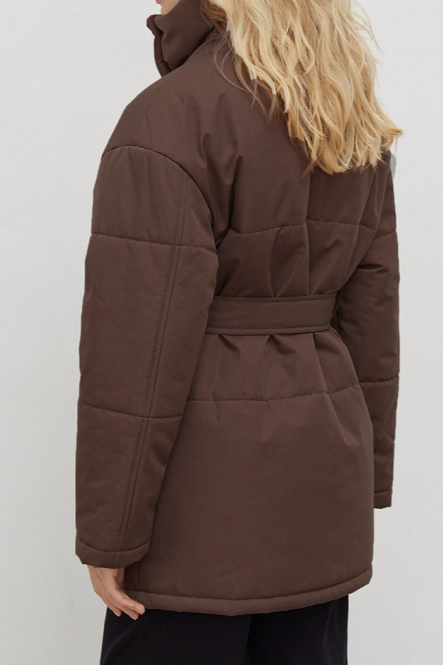 Drune | Baumwolle Krawatten Taille Puffer Jacke