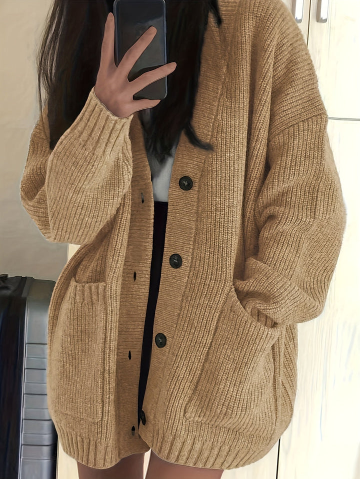 Drune | warmer Baumwollstrickwaren-Cardigan für Damen - Ideal für Winter