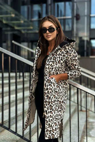 Drune | Trenchcoat mit Leopardenmuster