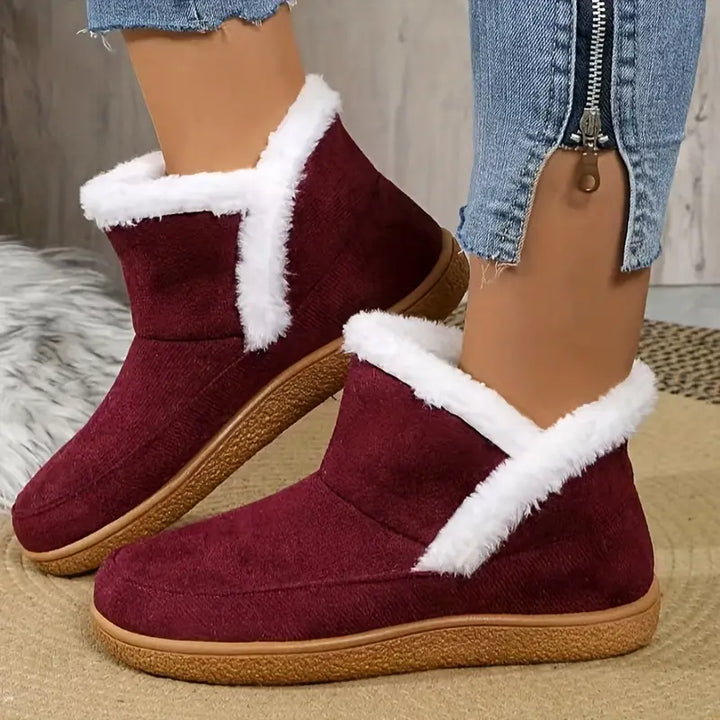 Drune | Damen Plüschfell Winter Stiefeletten
