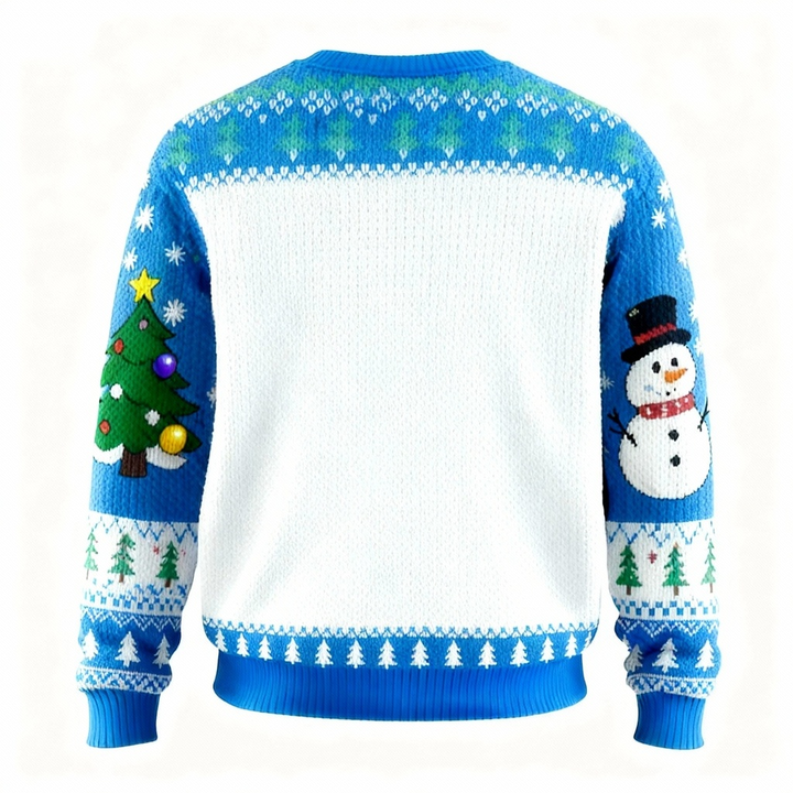 Drune | Lustiger Weihnachtsmann Cartoon-Muster Druck Pullover - Hässlich & Gemütlich Unisex Pullover