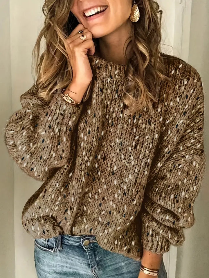Drune | Rundhalsausschnitt Pullover mit Punktemuster