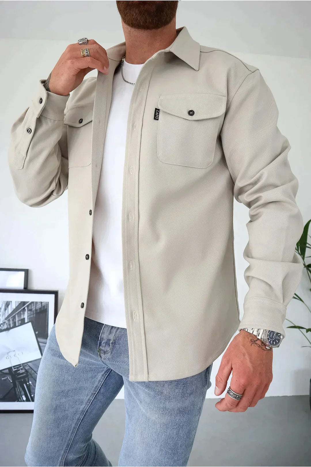 Drune | Premium-Jacke mit Knopfverschluss für Herren | Stylische und bequeme Jacke