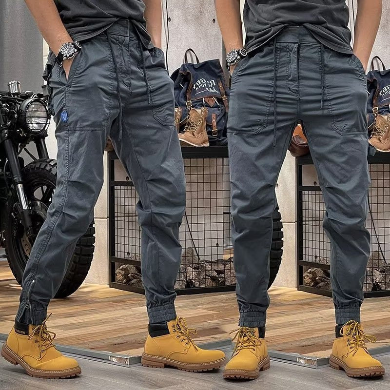 Drune | Retro Herren Latzhose Mit Mehreren Taschen Und Elastischer Taille