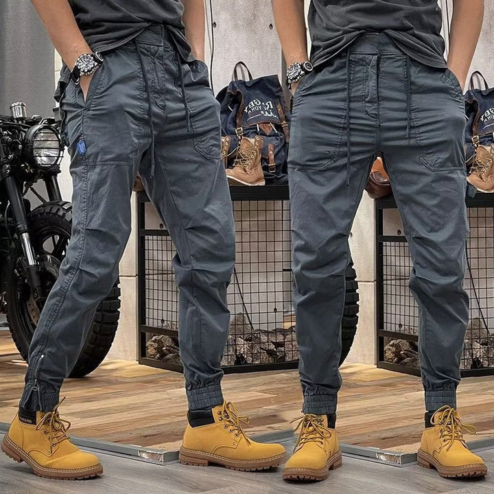Drune | Retro Herren Latzhose Mit Mehreren Taschen Und Elastischer Taille
