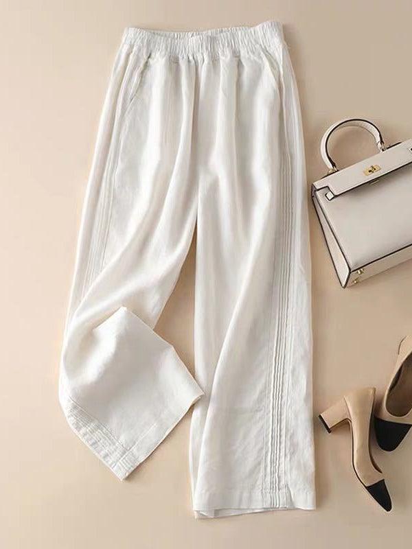 Drune | Weite Hose aus Baumwolle Casual Pants : Ihre einzigartige Eleganz 2024