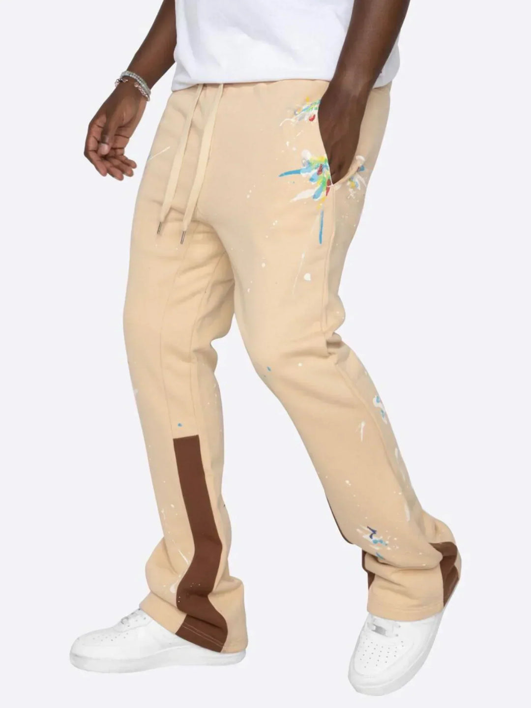 Drune | Farbspritzer Flare Sweatpants