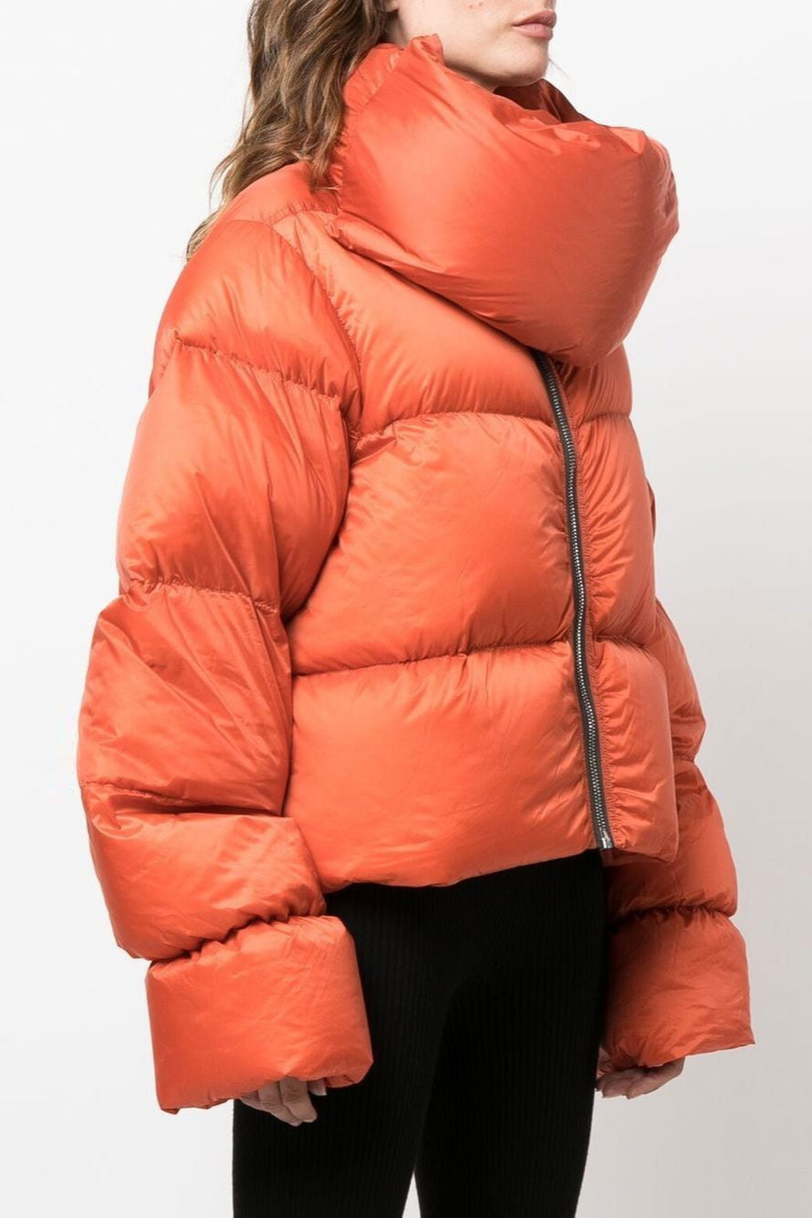 Drune | Hals-Schal-Kragen gesteppte Pufferjacke