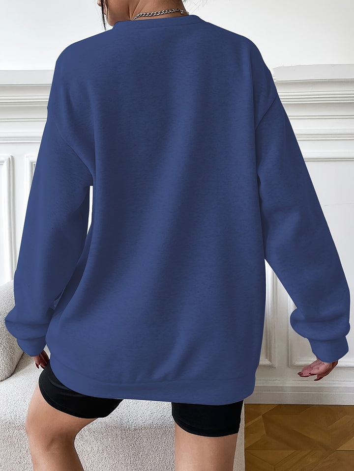 Drune | Sweatshirt mit Gesichtsdruck Baumwolle Künstlerisch und Bequem