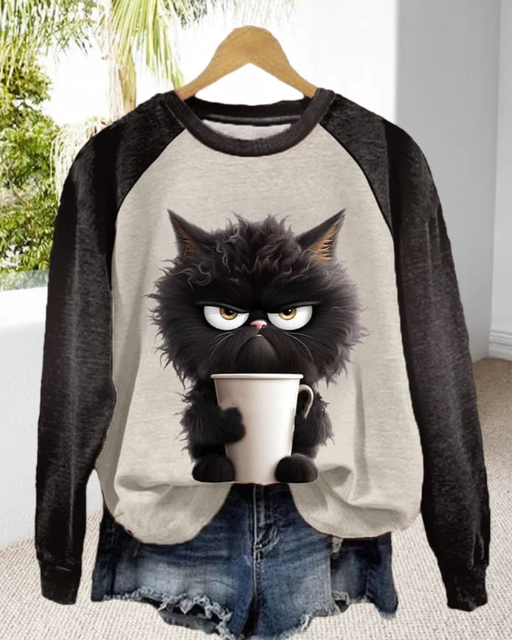 Drune | Sweatshirt mit Katzenmotiv