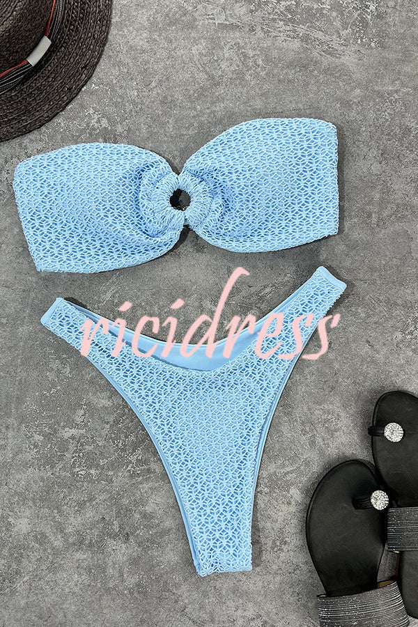 Drune Bandeau-Bikini mit Ringausschnitt