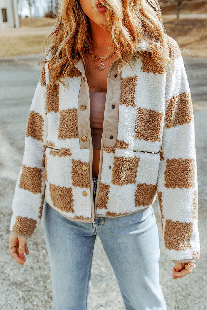 Drune | Gitter Sherpa Jacke Polyester Weich und Warm