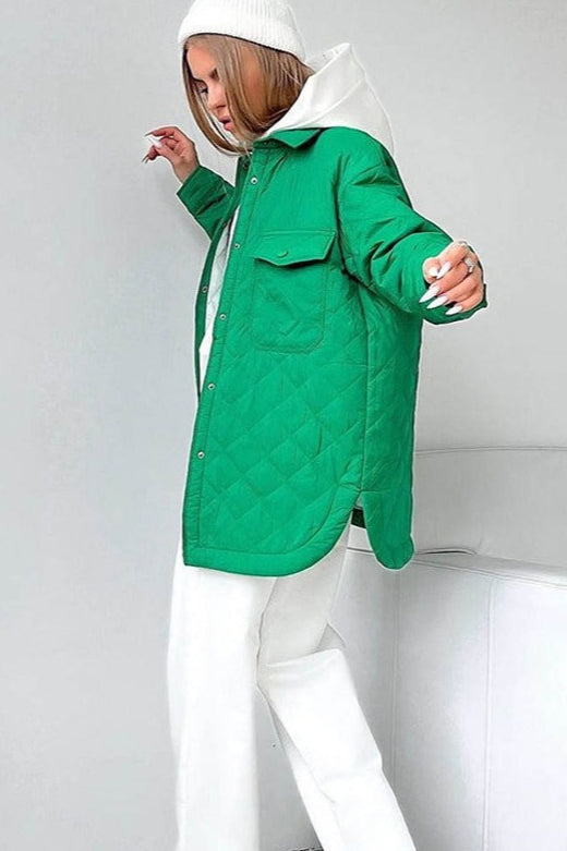 Drune | Lang geschnittene diamantgesteppt Pufferjacke