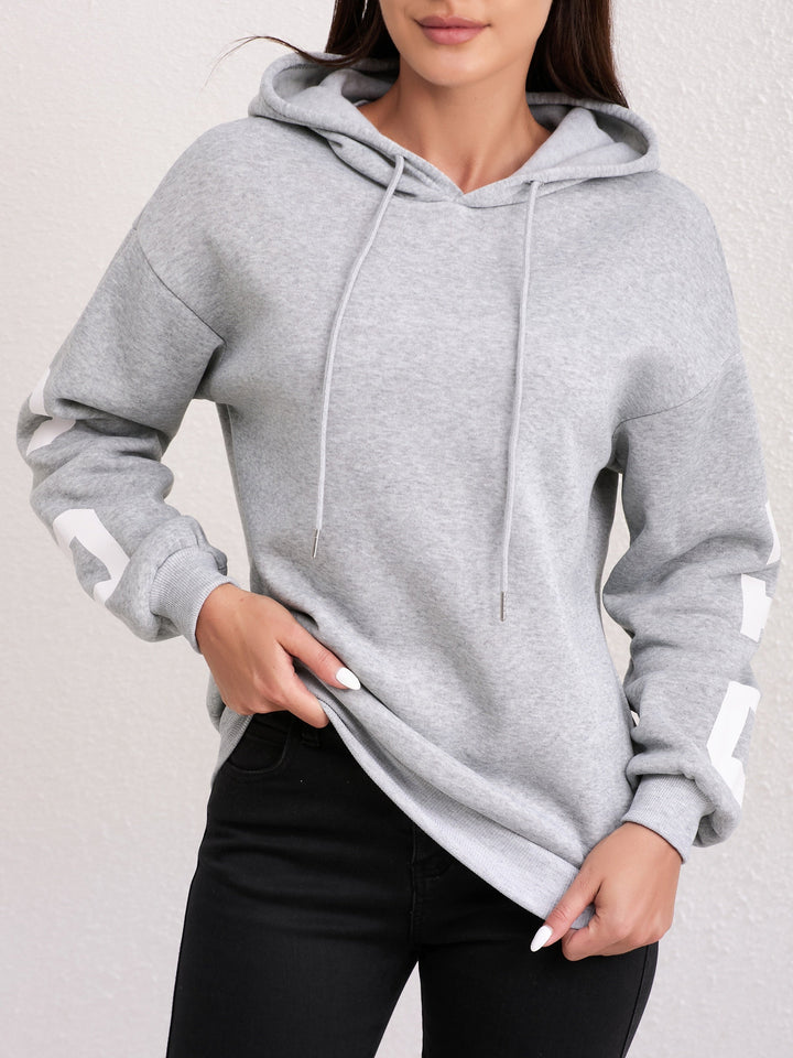 Drune | Kapuzensweatshirt mit Druck Baumwolle Chicago New York Design