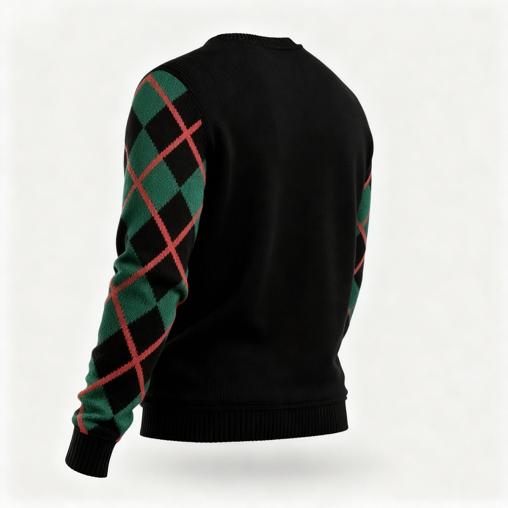 Drune | Künstlerisches Weihnachtsmann-Musterdesign - Maximalistischer Weihnachtsdruck Ugly Sweater