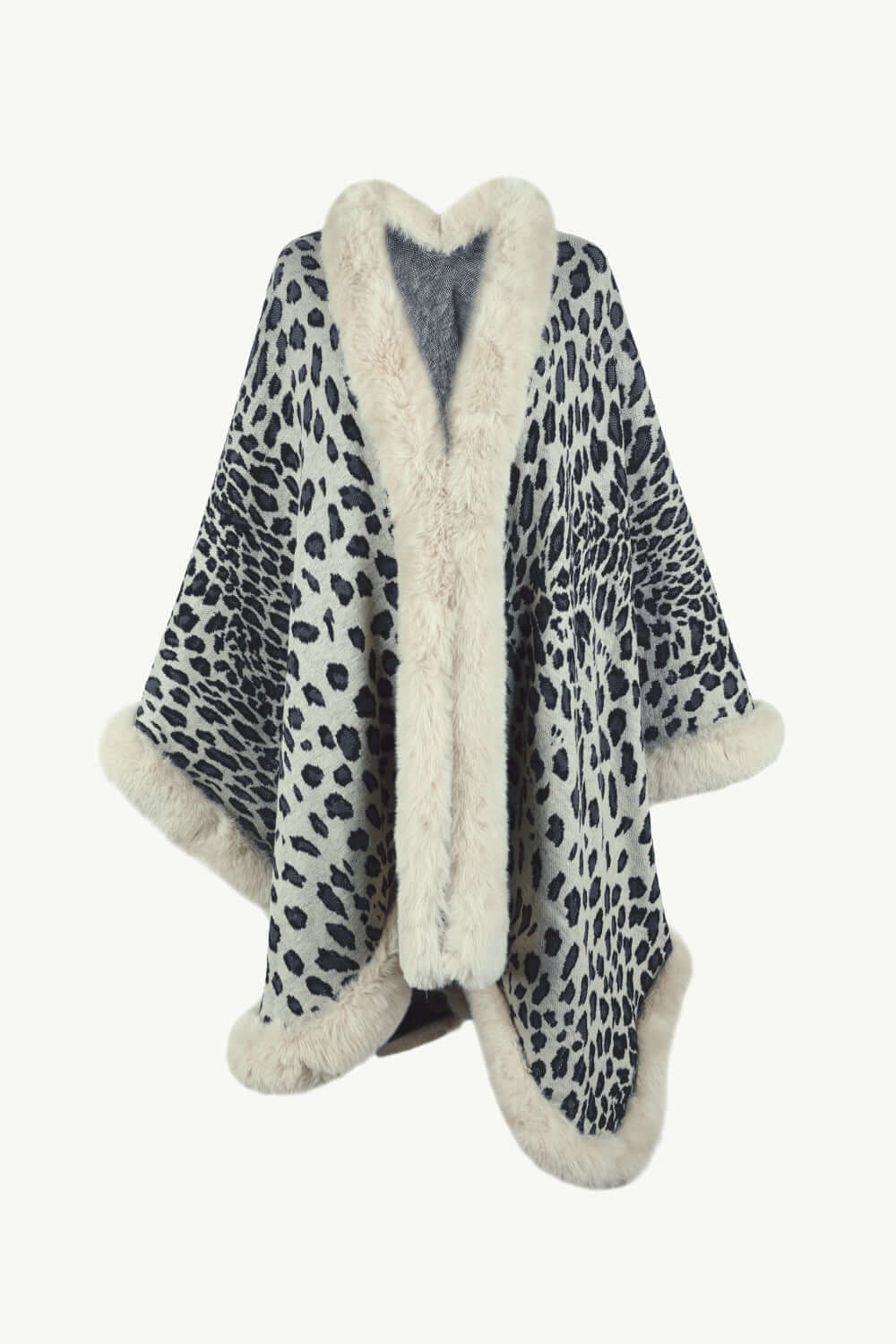 Drune | Leopardenmuster Offenes Poncho
