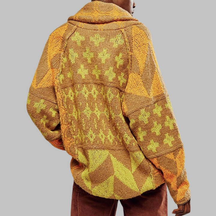 Drune | Weiche Jacke mit Modernen Geometrischen Mustern