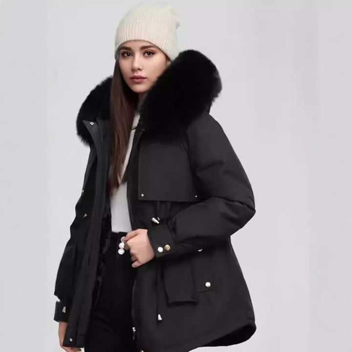 Drune | Damen Winter Kunstpelzkragen Mantel