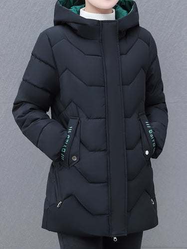 Drune | Mittelange, gepolsterte Jacke für Frauen - Ideal für Herbst/Winter
