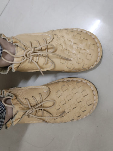 Drune | Retro Künstlerisch Echtes Leder Damen Schuhe