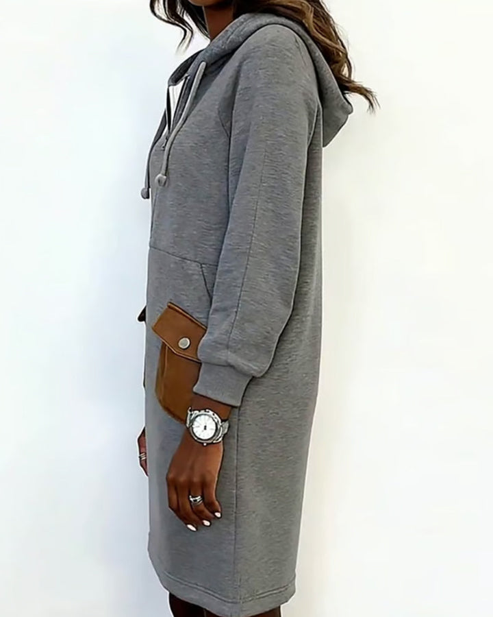 Drune | Kleid mit Halbreißverschluss und Tasche