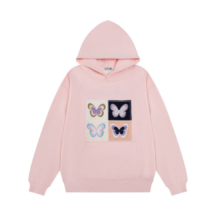 Drune | Hoodie mit gesticktem Schmetterlingspatch
