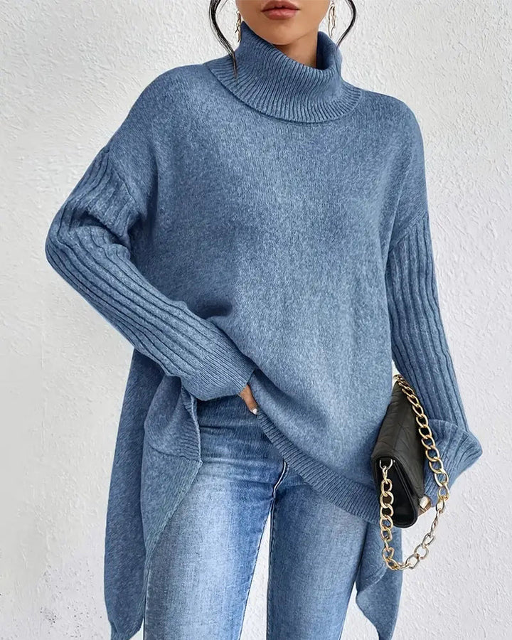 Drune | Pullover mit Hohem Kragen und Asymmetrischem Schnitt