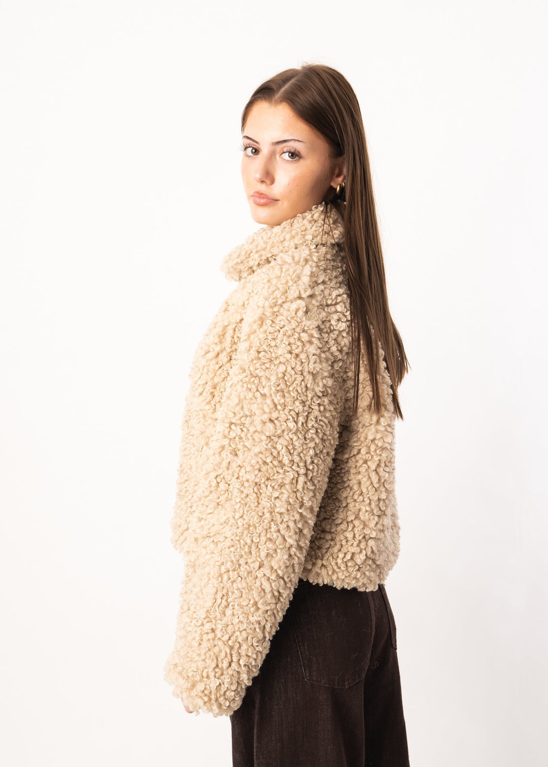 Drune | Loose-fitting sheepskin jacket with curls