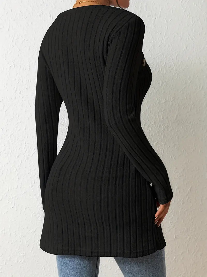 Drune | Stilvoll Gerippter Pullover für Frauen