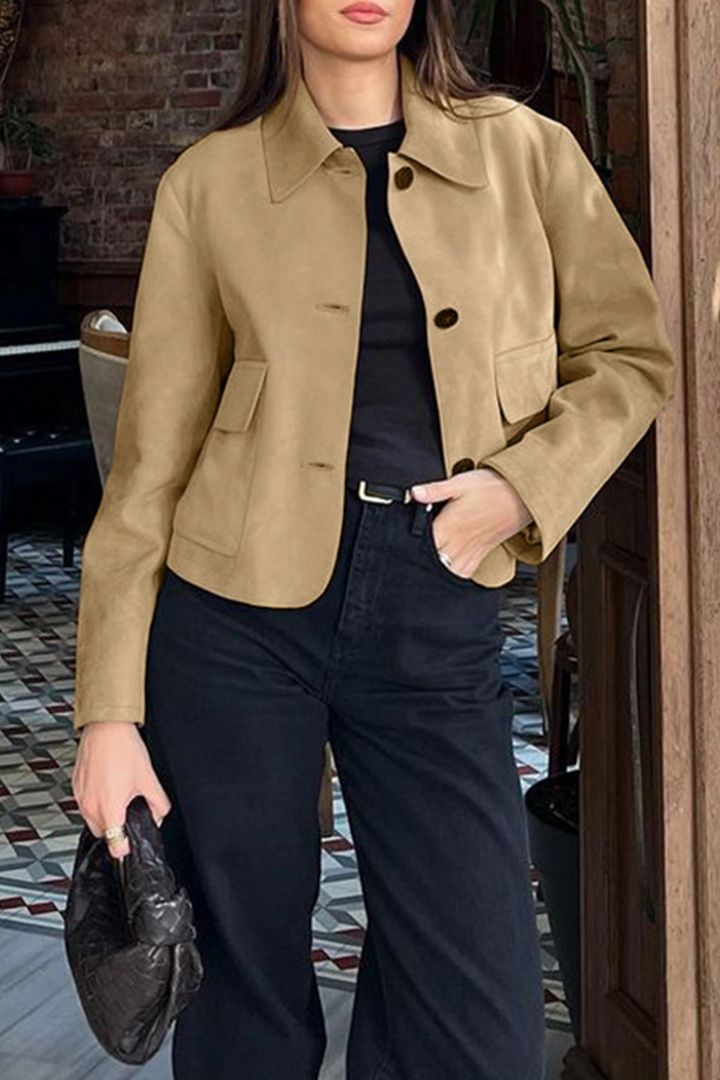 Drune | Casual jacket with button-through shirt collar