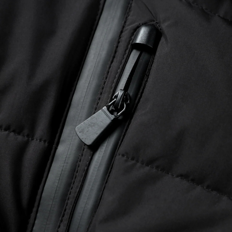 Drune | Winterjacke - Skijacke - Schwarz Gefüttert & Mit Gürtel