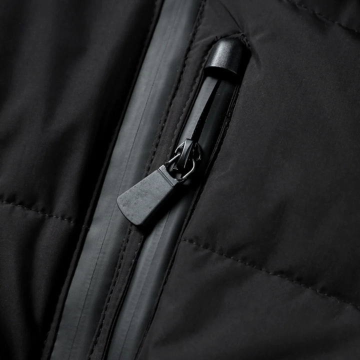 Drune | Winterjacke - Skijacke - Schwarz Gefüttert & Mit Gürtel