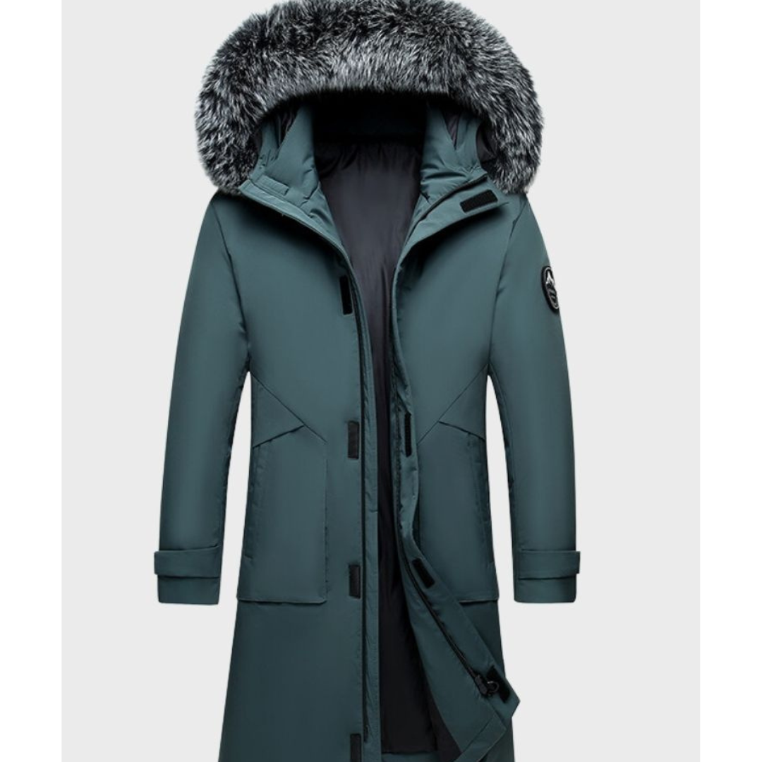 Drune | Herren Winter Parka Mantel Mit Kapuzen Design Und Langer Passform