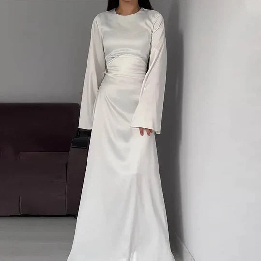 Drune | Lange Frauenkleider Aus Satin Stil