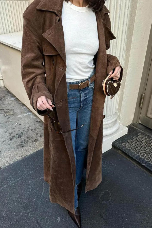 Drune | Veganer Leder-Trenchcoat