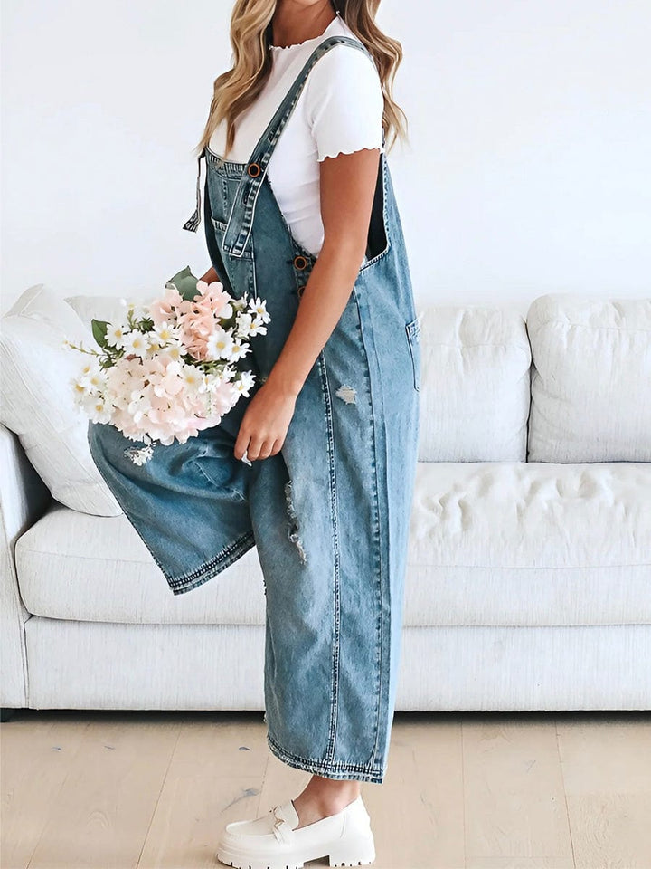 Drune | Ärmelloser Lockere Denim Overall