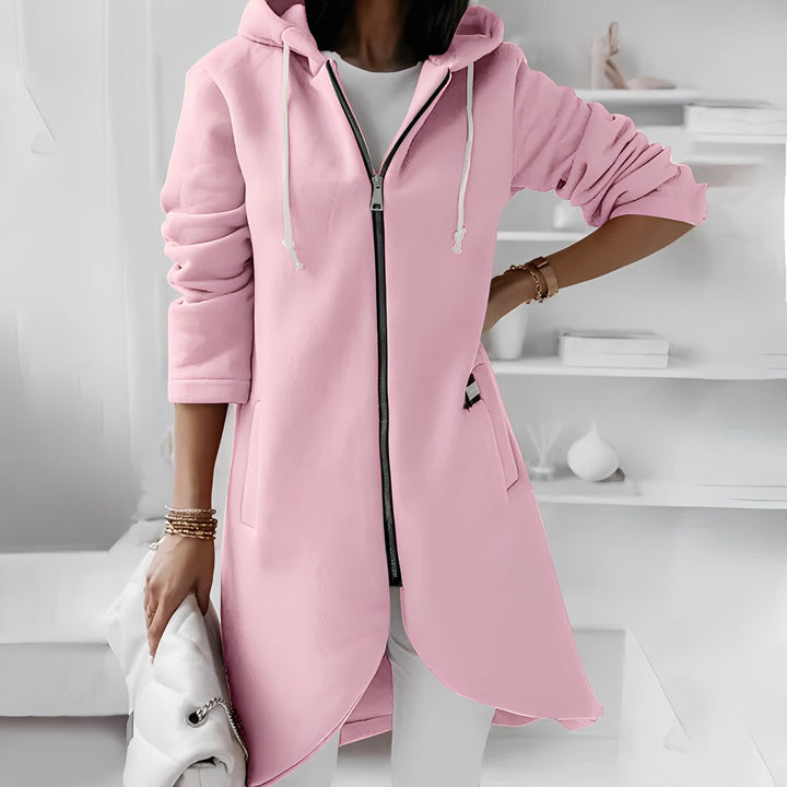 Drune | Lange und bequeme Damen-Kapuzenjacke
