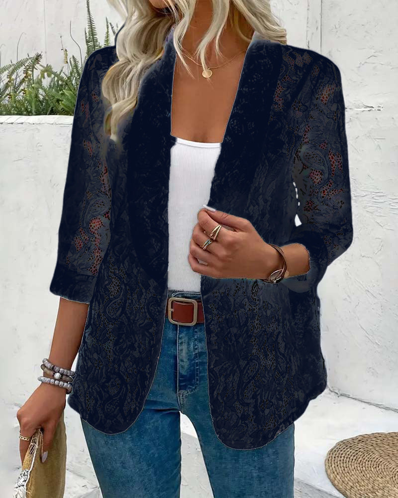 Drune | Eleganter Blazer mit Spitze