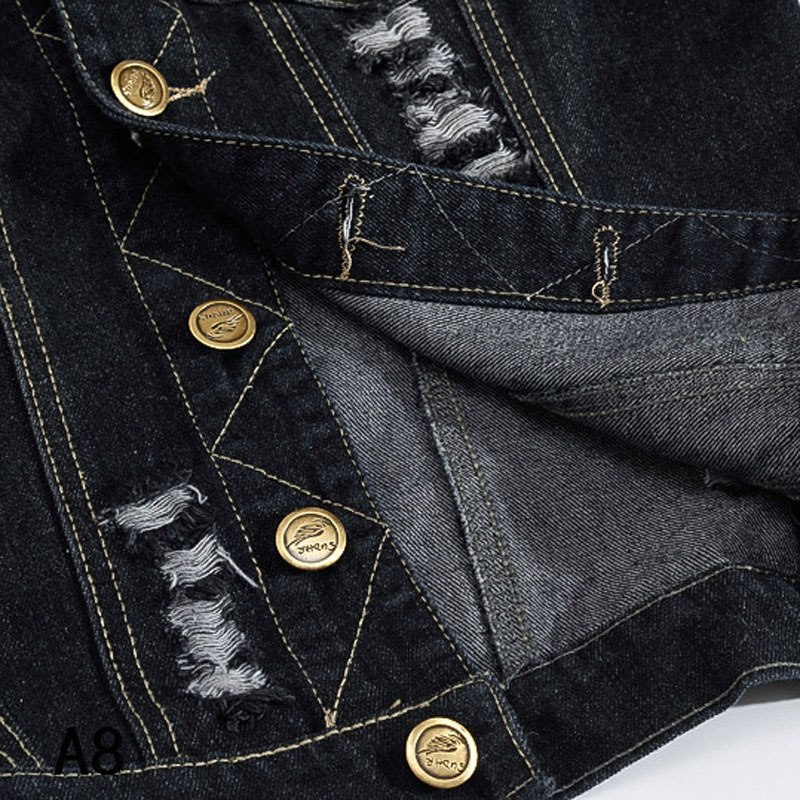 Drune Stylische Denim Weste für Herren