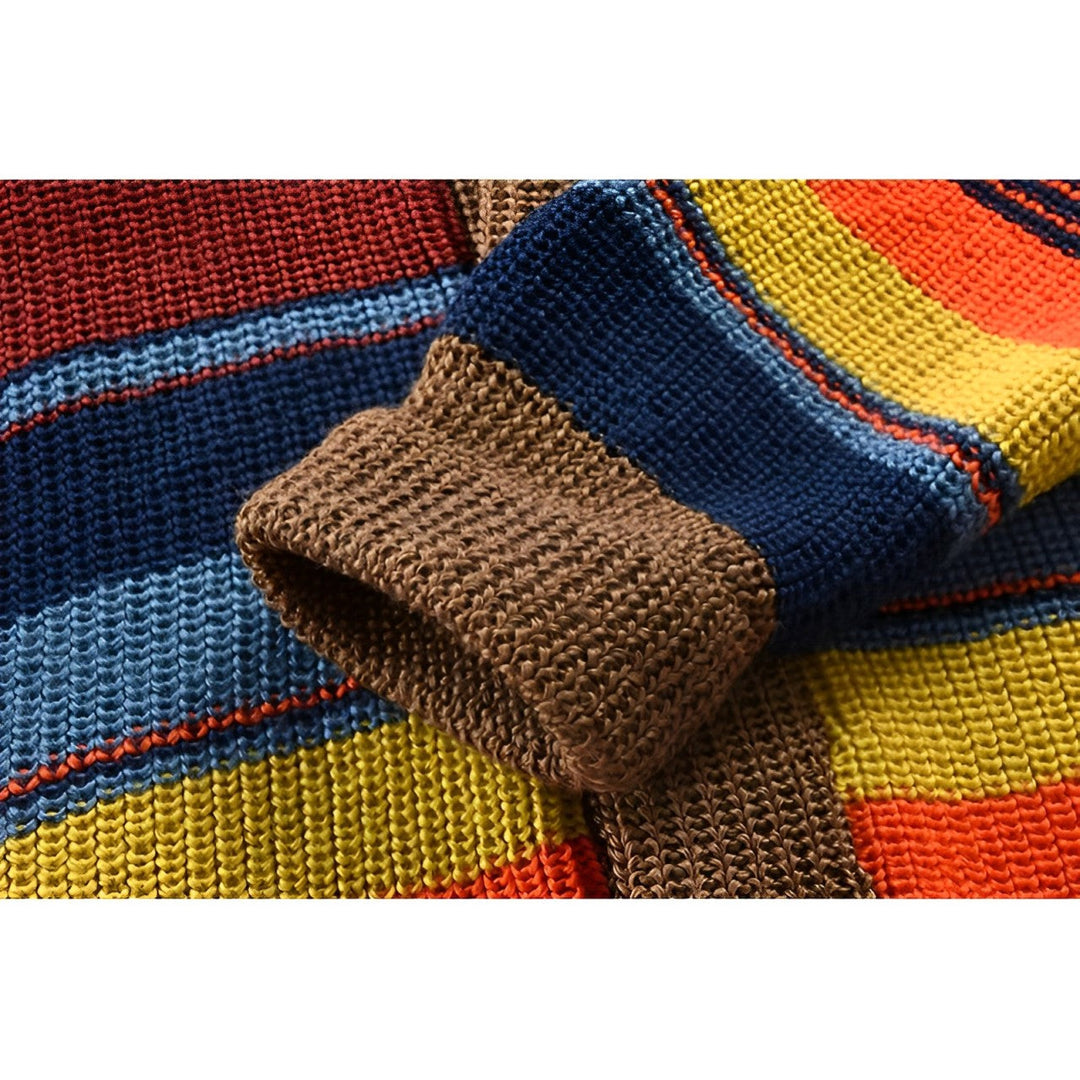 Drune | Rollkragenpullover im Farbblockdesign