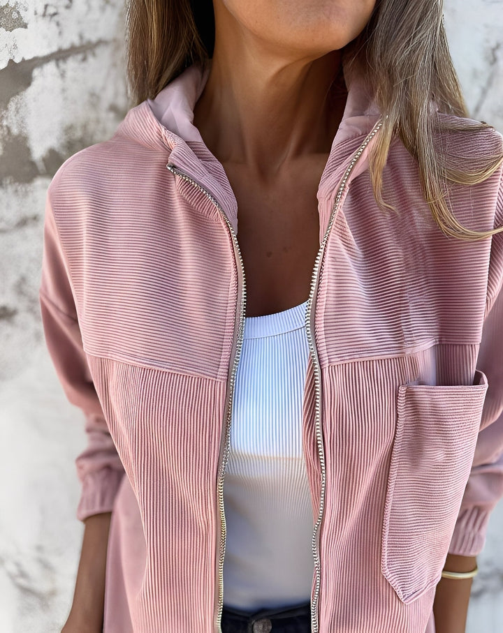Drune | Bequeme Damen-Cordjacke mit Kapuze