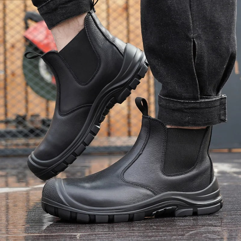 Drune | Chelsea Boots Leder Elastische Einsätze Strapazierfähige Sohle Mit Gutem Grip
