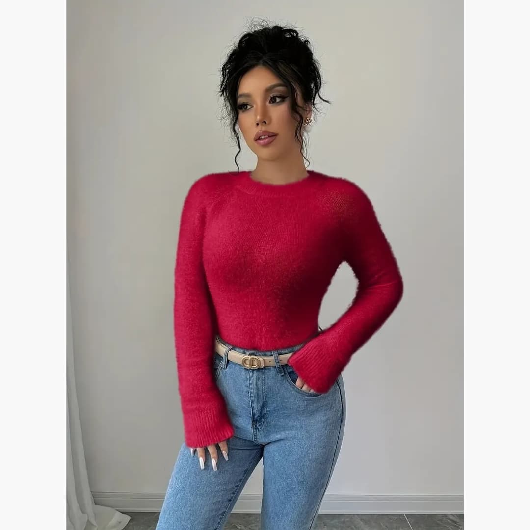 Drune | Pullover mit Rundhalsausschnitt aus gemütlichem Strick für Damen