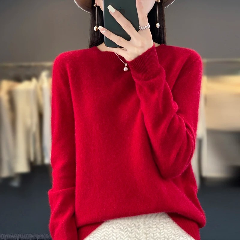 Drune | Cashmere Pullover Damen Stilvoller Rundhals, Weich & Komfortabel