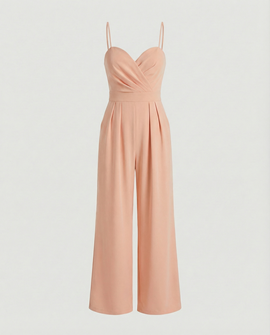 Drune | Damen Eleganter Fließender Jumpsuit mit Spaghettibändern für Festliche Anlässe