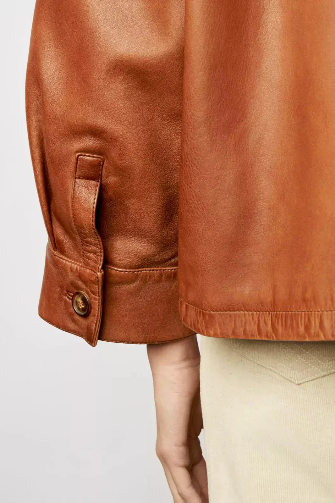Drune | Boxy Leder Kurzjacke