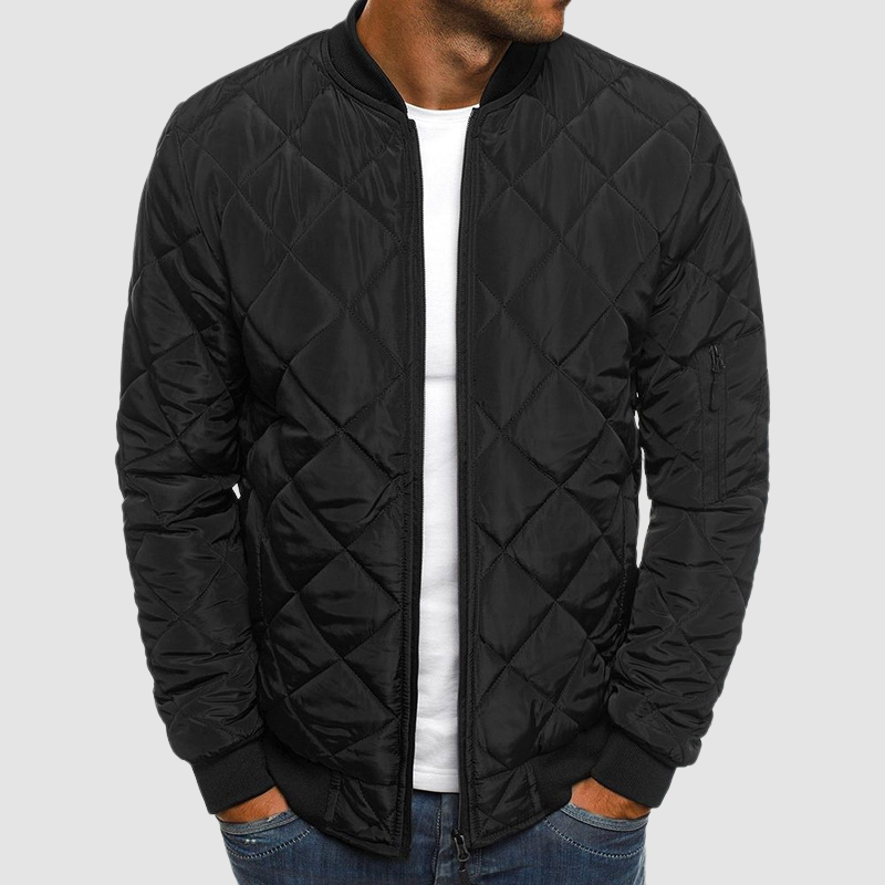 Drune | Herren Bomber Steppjacke - Reißverschluss vorne & Taschen an den Ärmeln